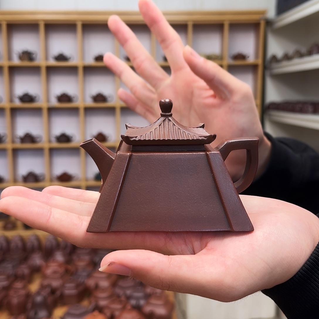 茶壶紫砂四方宝塔180cc