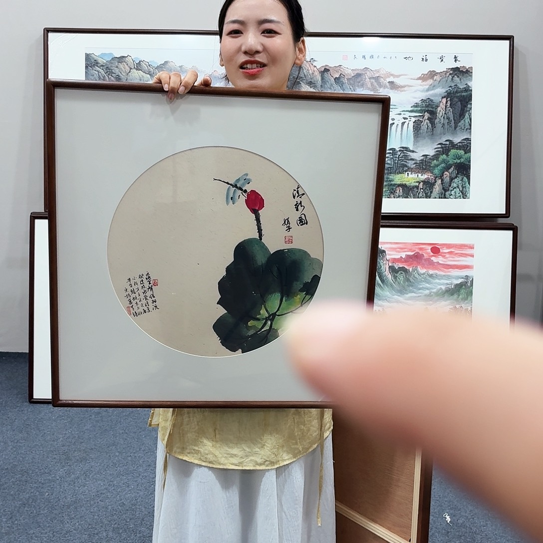 国画手绘作品60×60尺寸