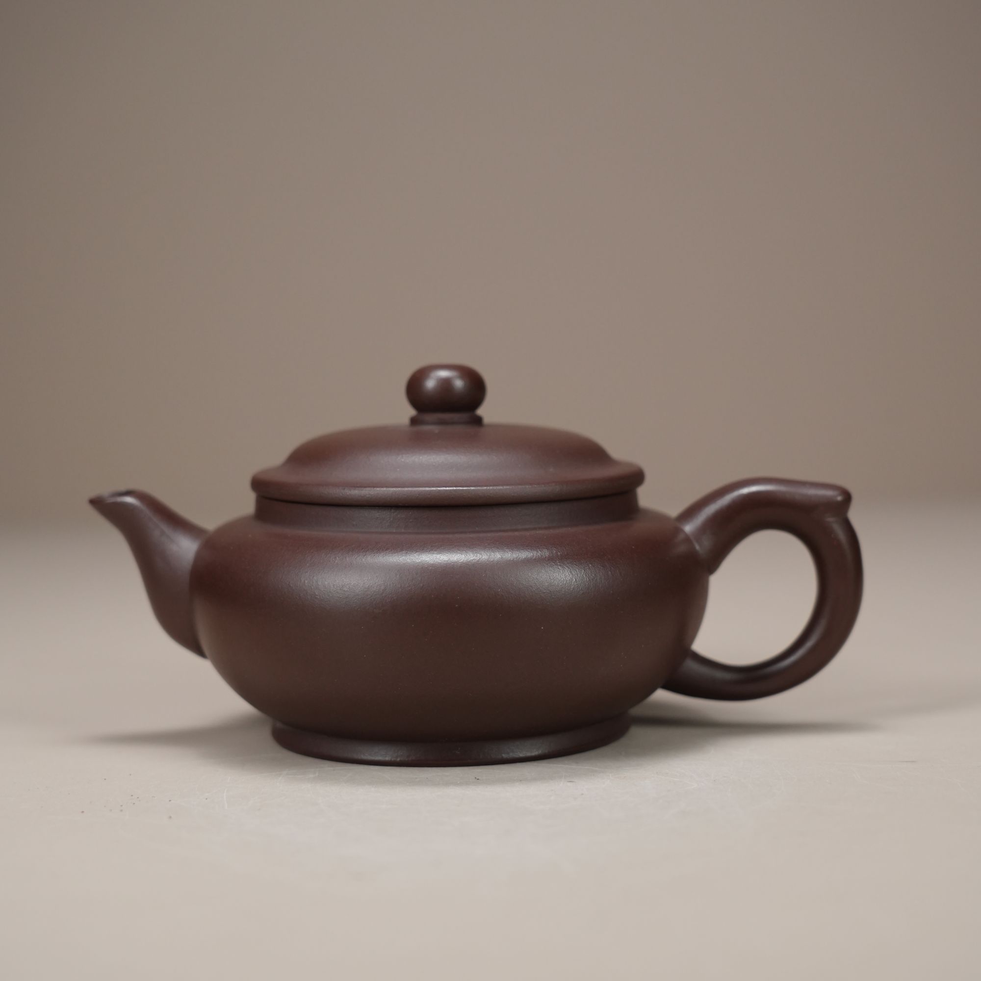 A490608 扁灯壶 紫砂壶 紫泥 9