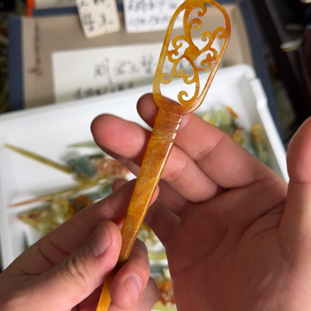 岫玉发簪未镶嵌明君玉簪贼拉好看