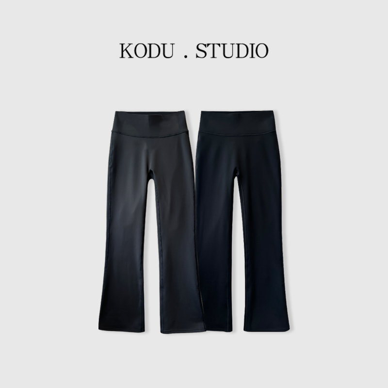 【刻度KODU】LC-4706 （加长款）秋冬舒适修身弹力加绒保暖微喇瑜伽裤