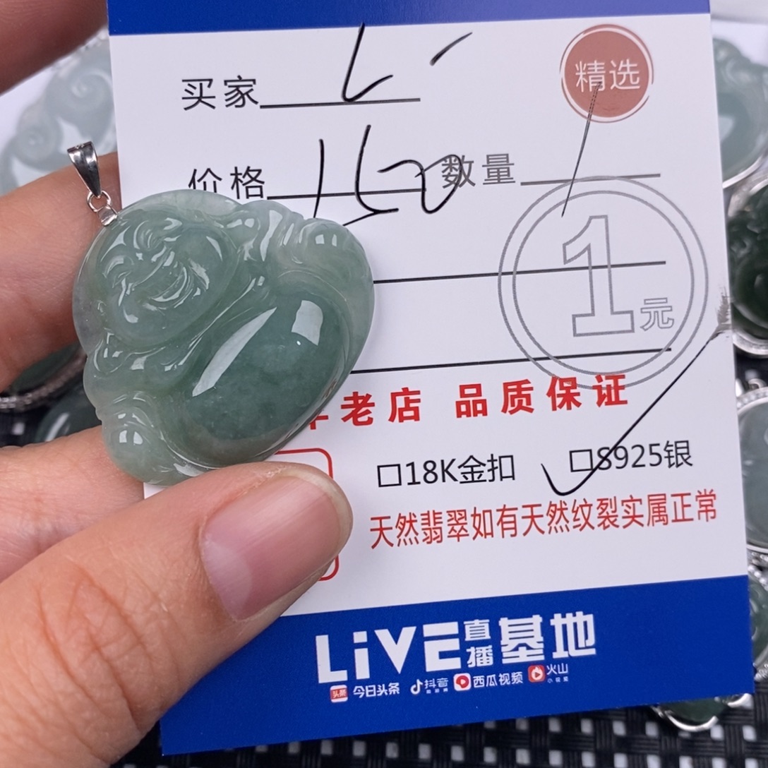 ʟ****翡翠银S925镶嵌颈饰