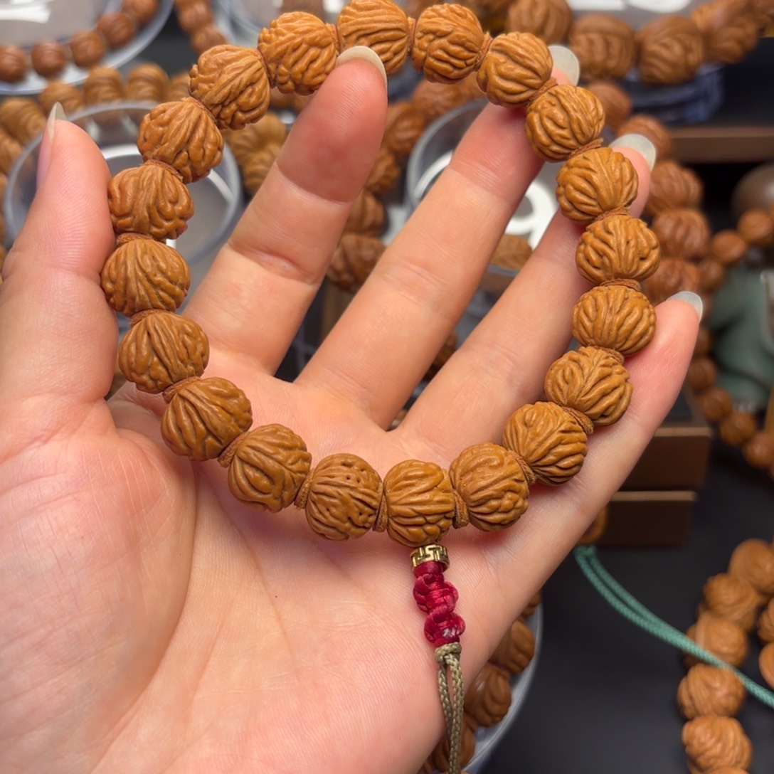 桃核吊坠野生红莲14尺寸