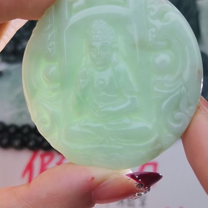 翡翠颈饰未镶嵌天然的A货翡翠多样性发货