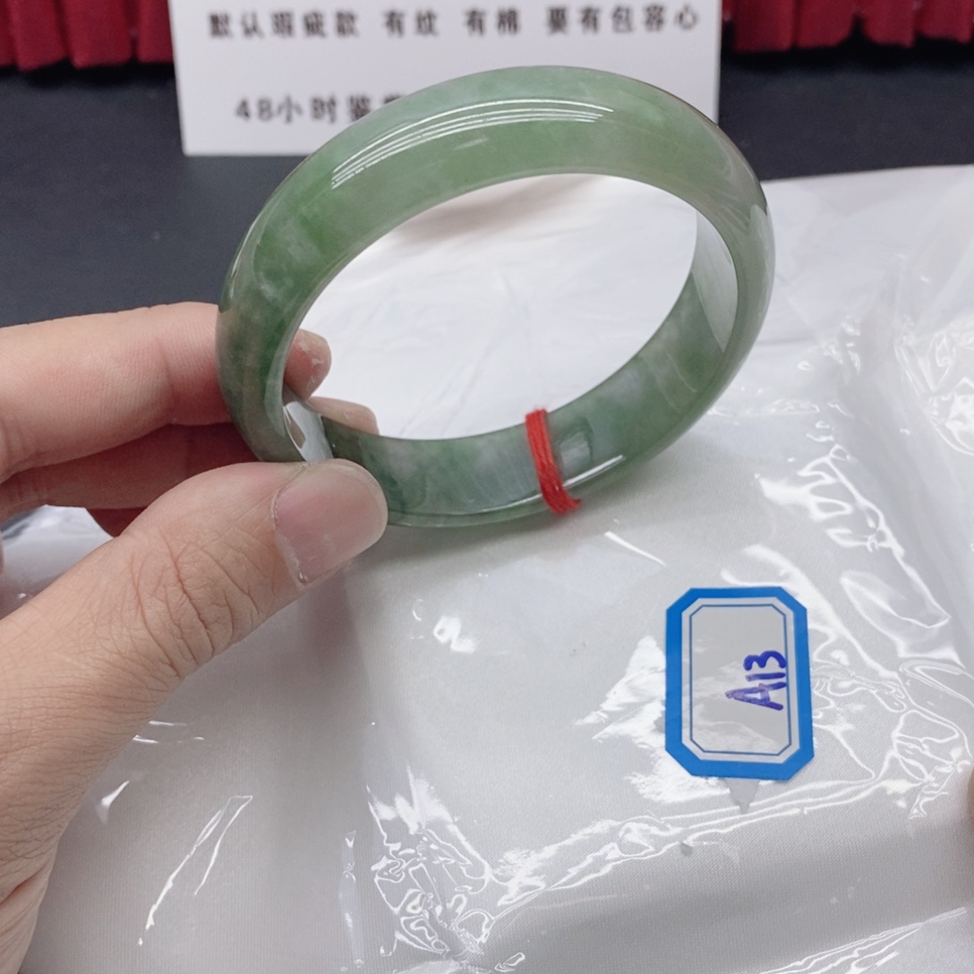 界***心硅化玉未镶嵌手镯翡手镯A13