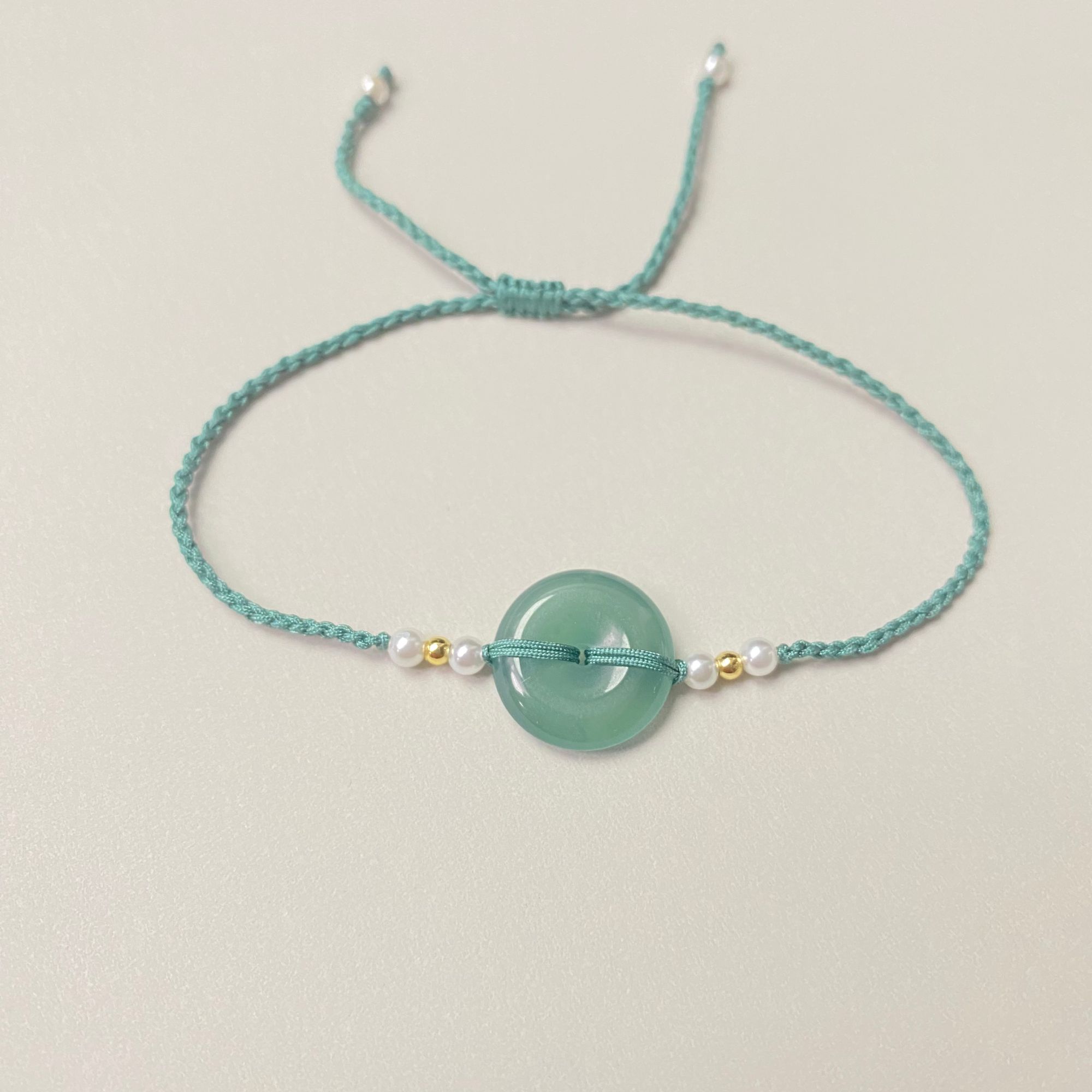 款式图勿拍！定制产品联系客服纯天然翡翠A货平安扣手绳小红书爆款