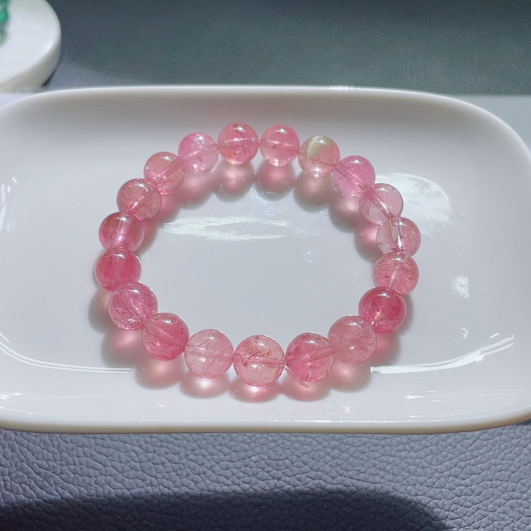 未镶嵌手链碧玺9.8mm左右