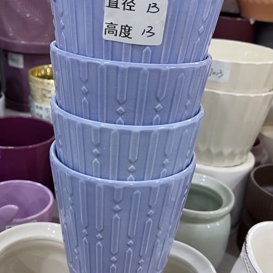 多肉绿植陶瓷花盆9.9包邮，有孔