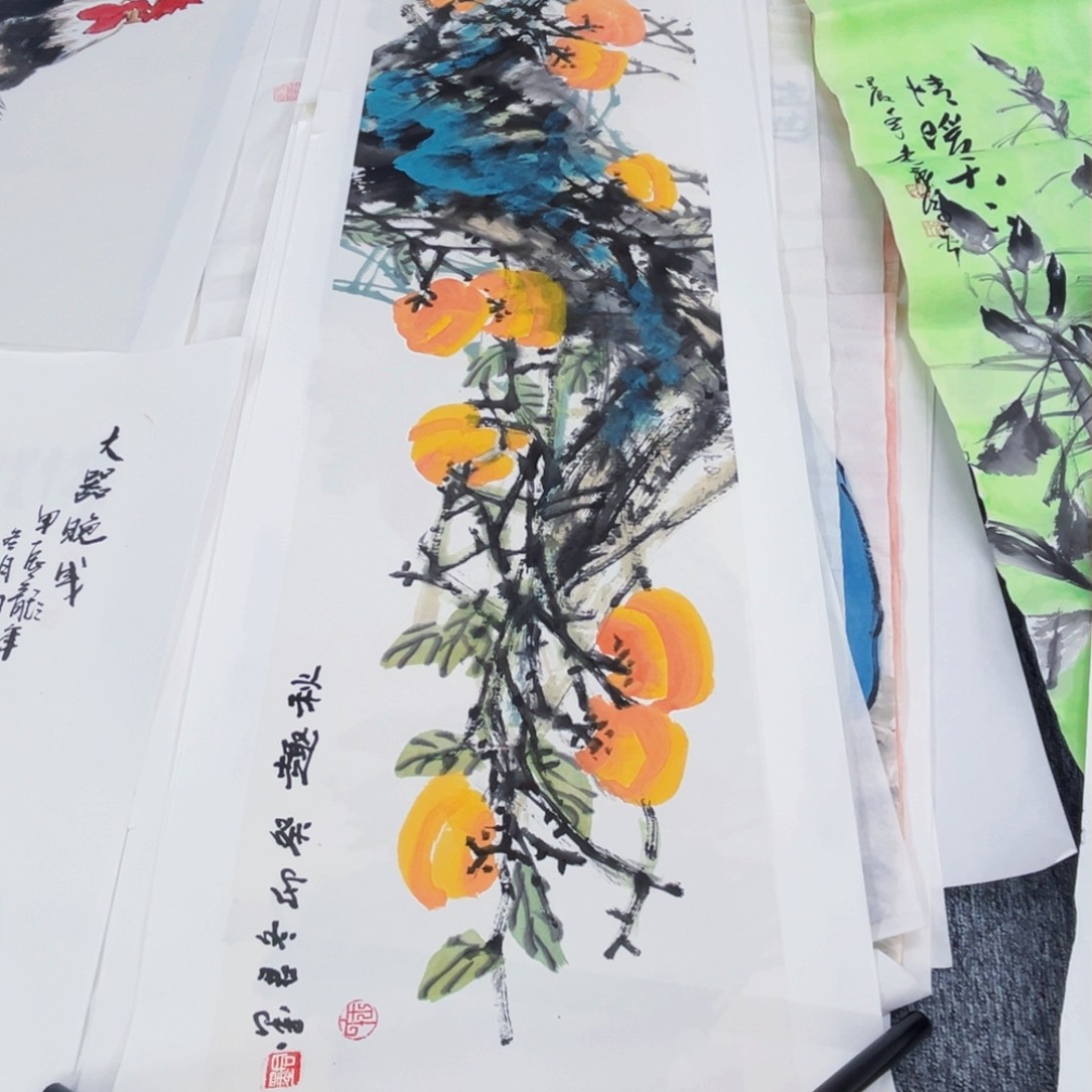 国画龙**下四尺对开绘画作品