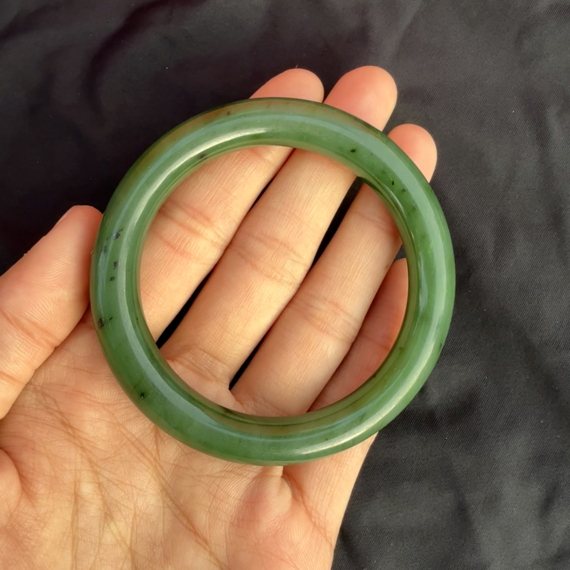 和田玉碧玉手镯 拍下备注圈口54-62