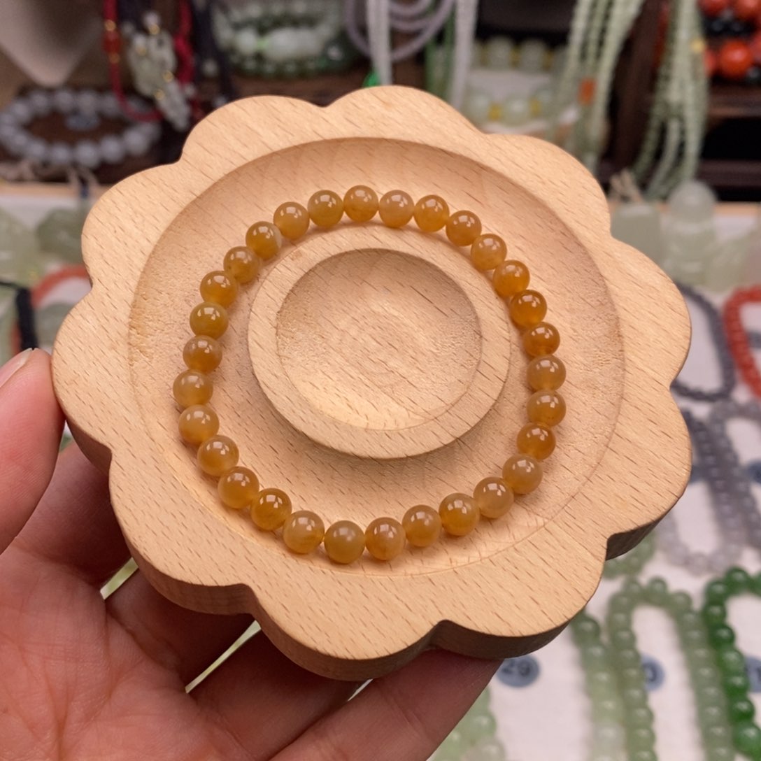 和田玉（糖玉）手链未镶嵌?***a