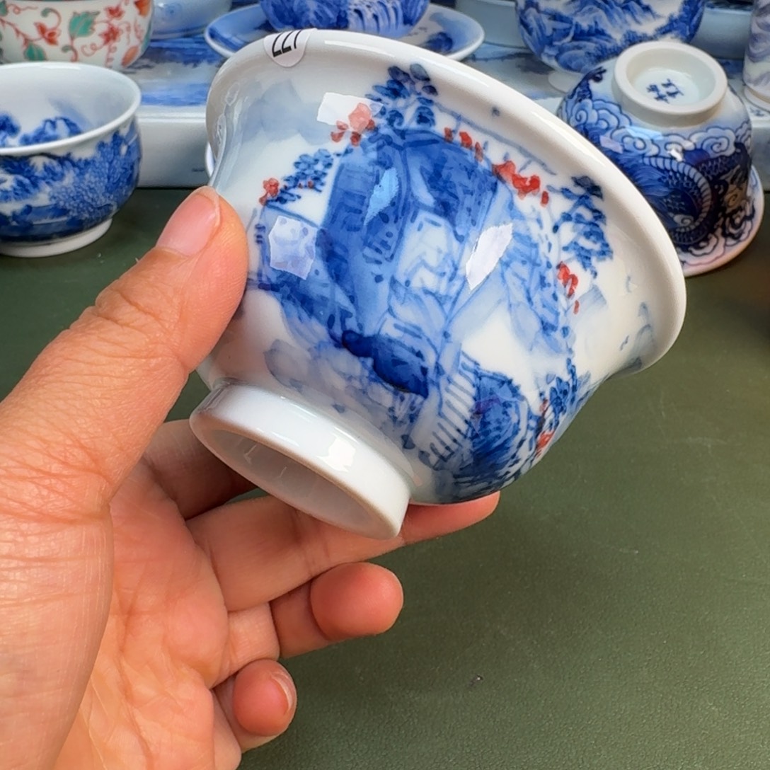 瓷景德镇纯手绘茶具圆圆227