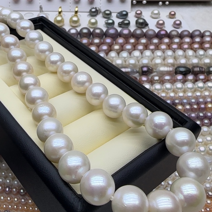 摆件淡水珍珠未镶嵌正圆大白11.5-12.5mm