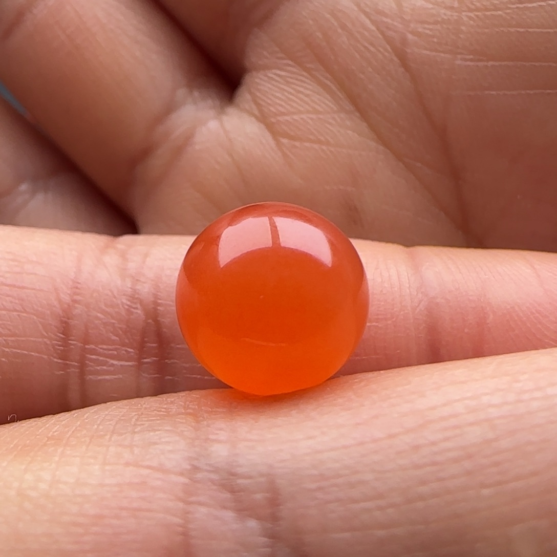 南红玛瑙圆珠10.8未镶嵌聿****好白纹