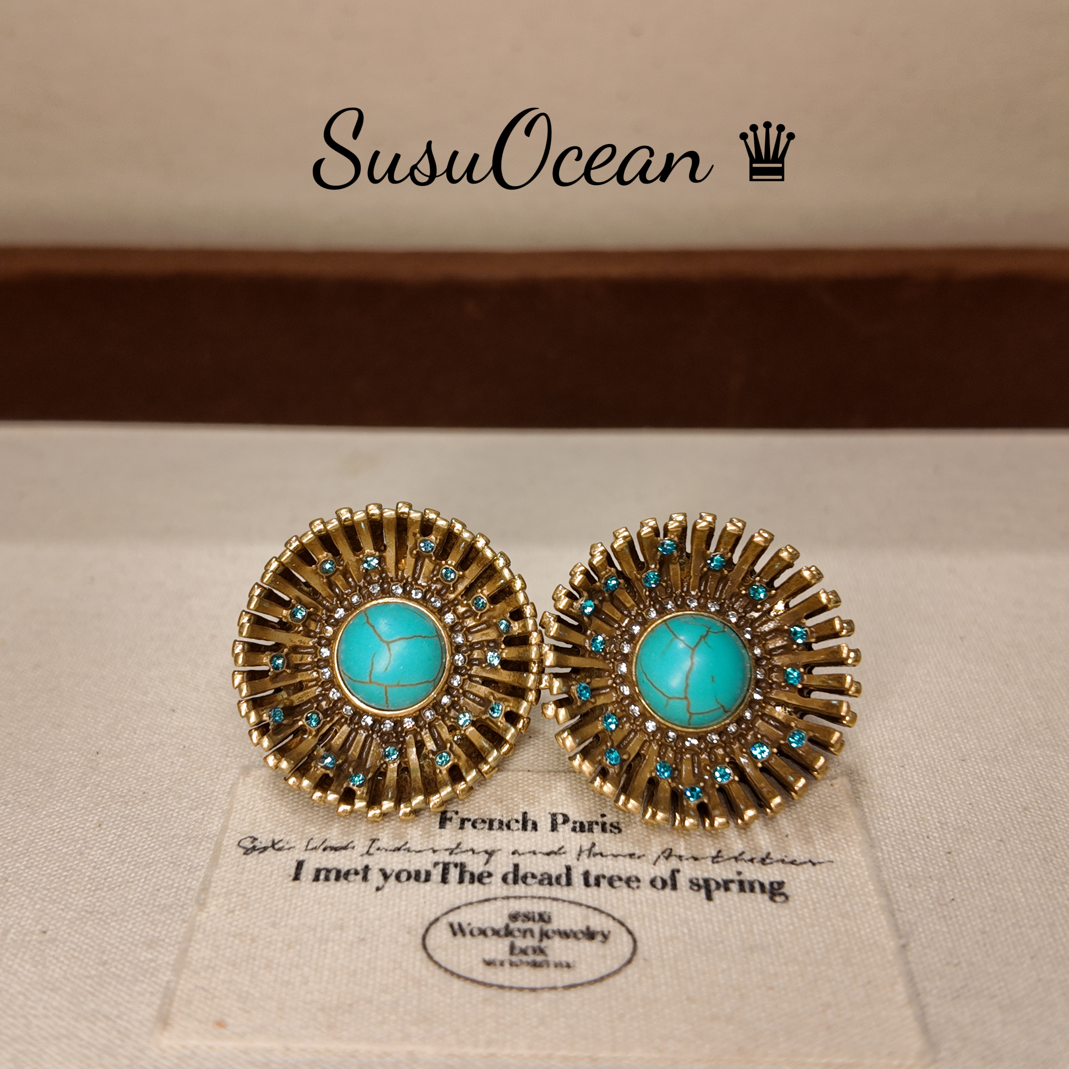 铜合金仿水晶耳饰 【1088】经典珍藏SusuOcean