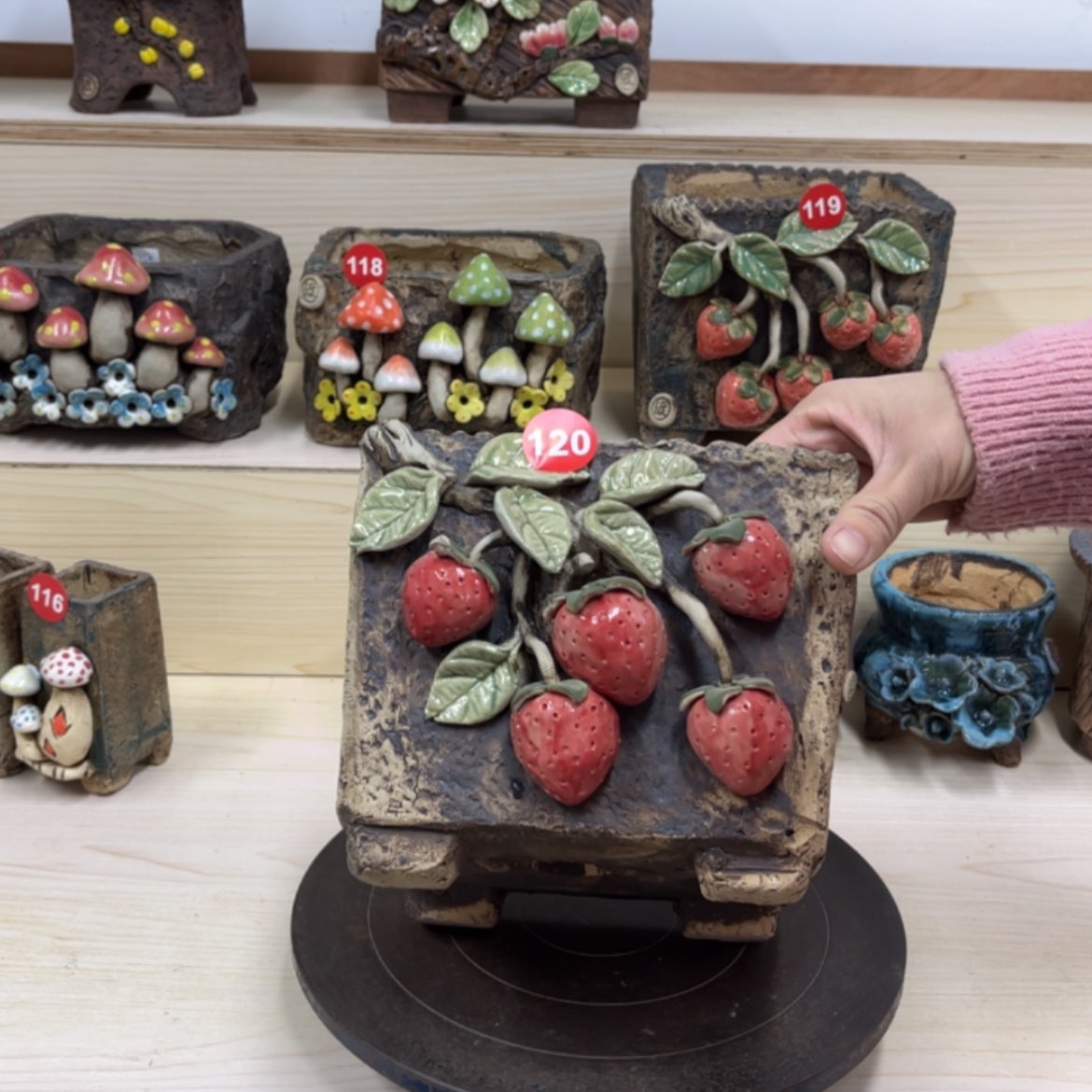 【闪购商品】紫砂花盆120微瑕号内口15外高16