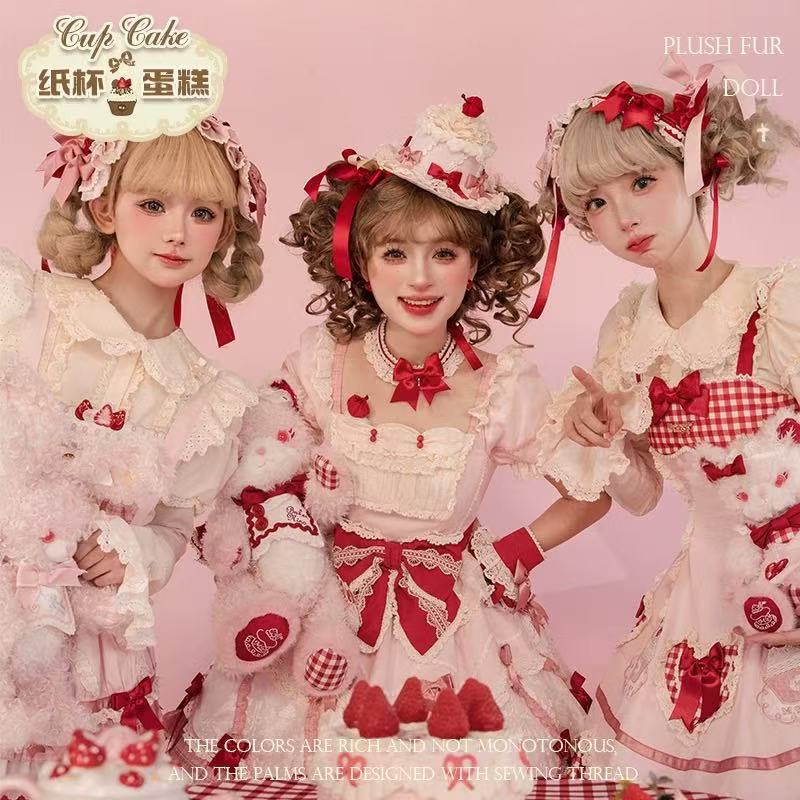 花与珍珠匣纸杯蛋糕Lolita