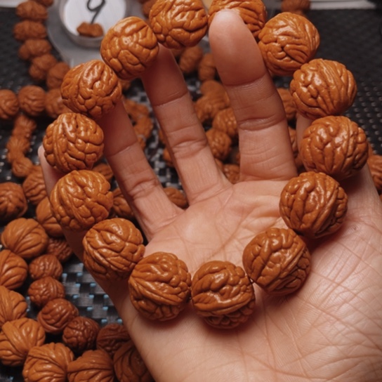 桃核手串龙纹桃核