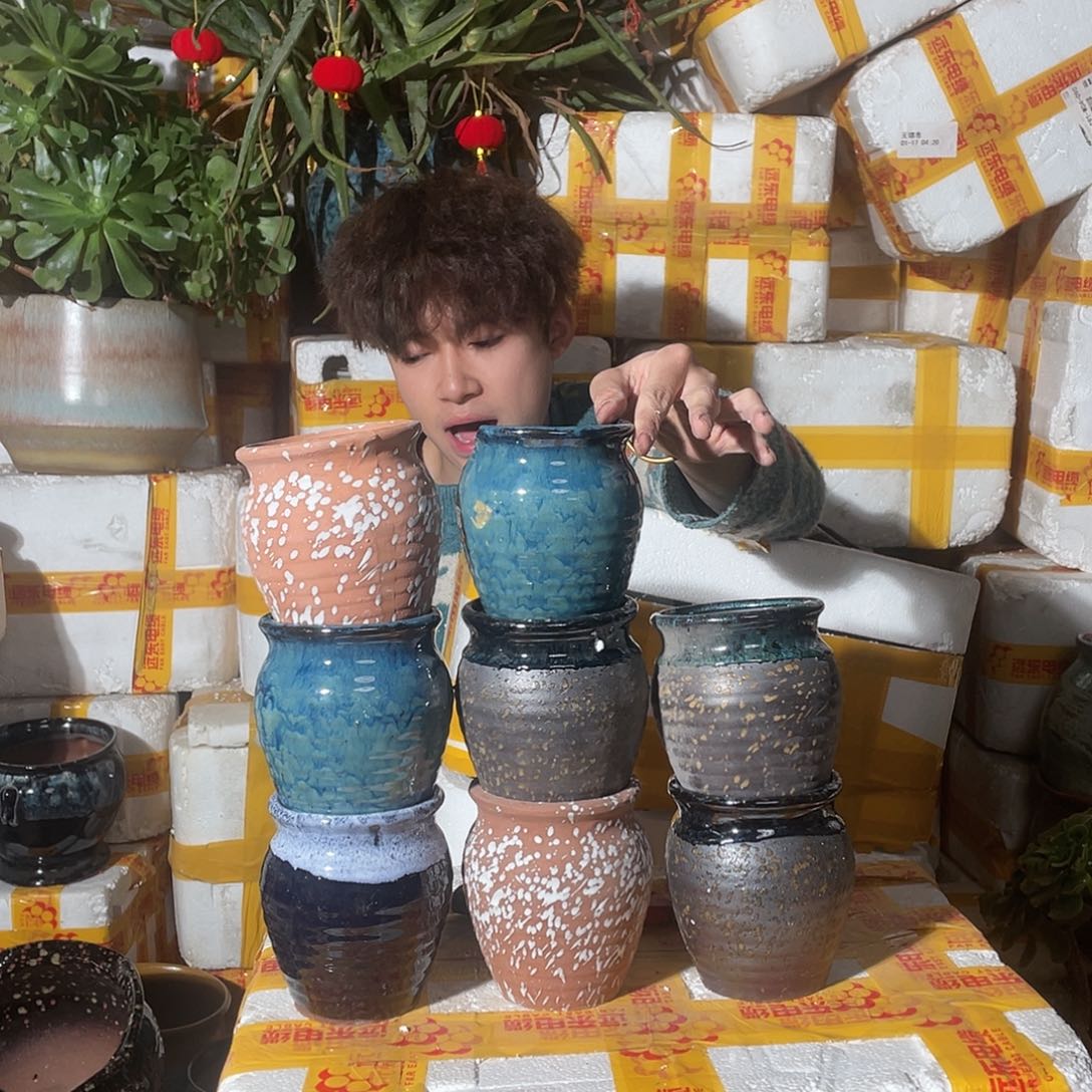 红陶宜兴紫砂花盆