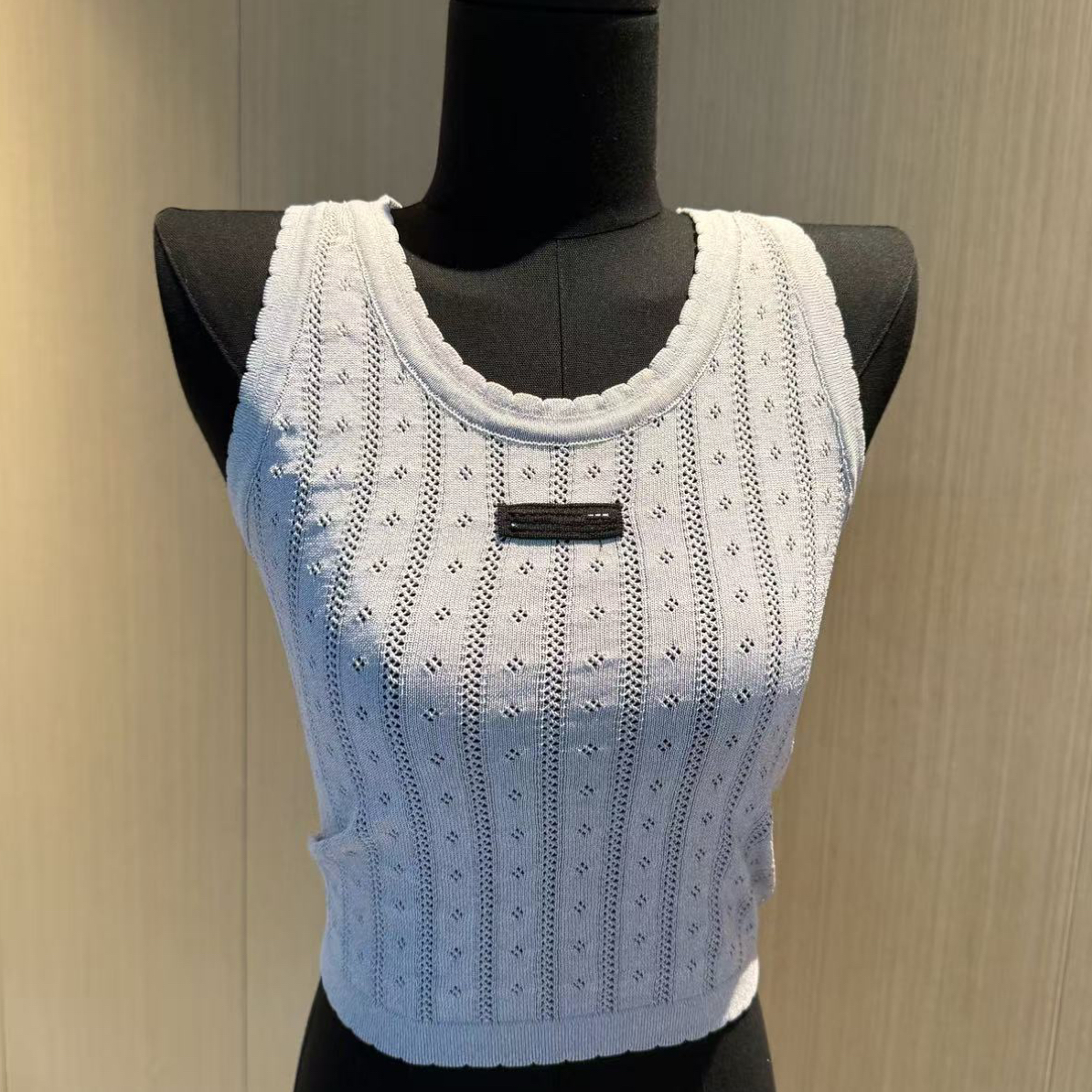 【SALE服饰】针织镂空无袖背心女夏季外穿内搭修身百搭