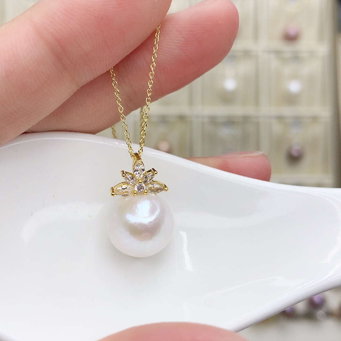 淡水珍珠颈饰合金