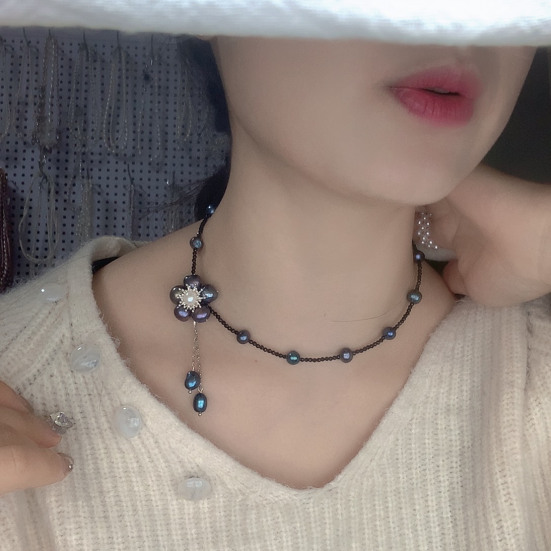 银S925镶嵌耳饰淡水珍珠