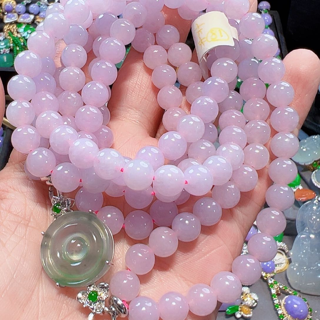 翡翠颈饰18K金镶嵌签收后24小时鉴赏期