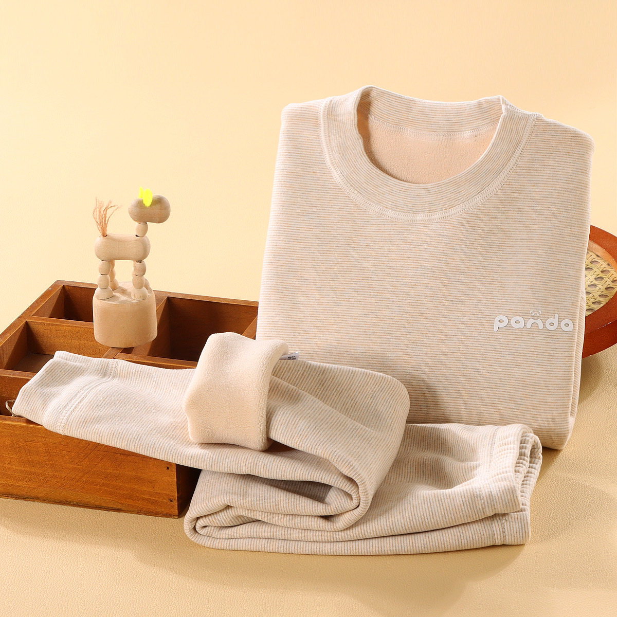 【7A抗菌】520g超厚儿童奥利绒保暖内衣加绒加厚儿童家居服套装ty