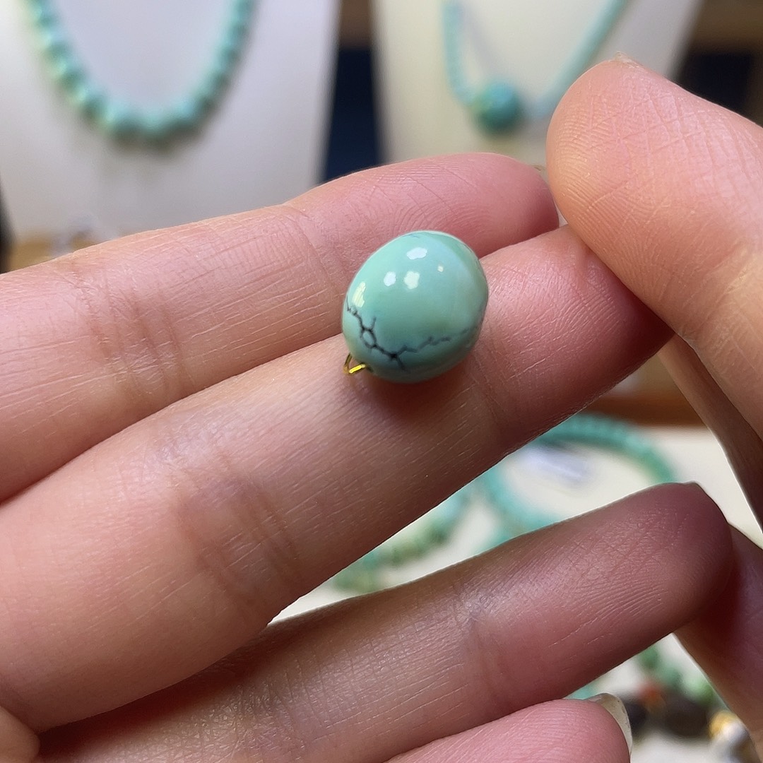 绿松石未镶嵌糖豆