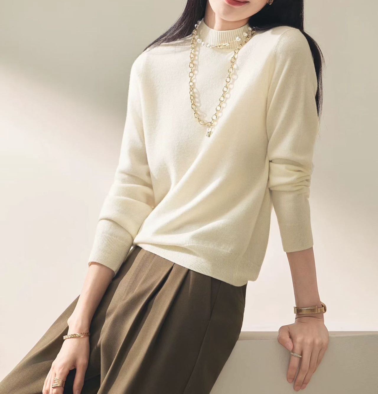 百搭基础针织羊毛衫2590