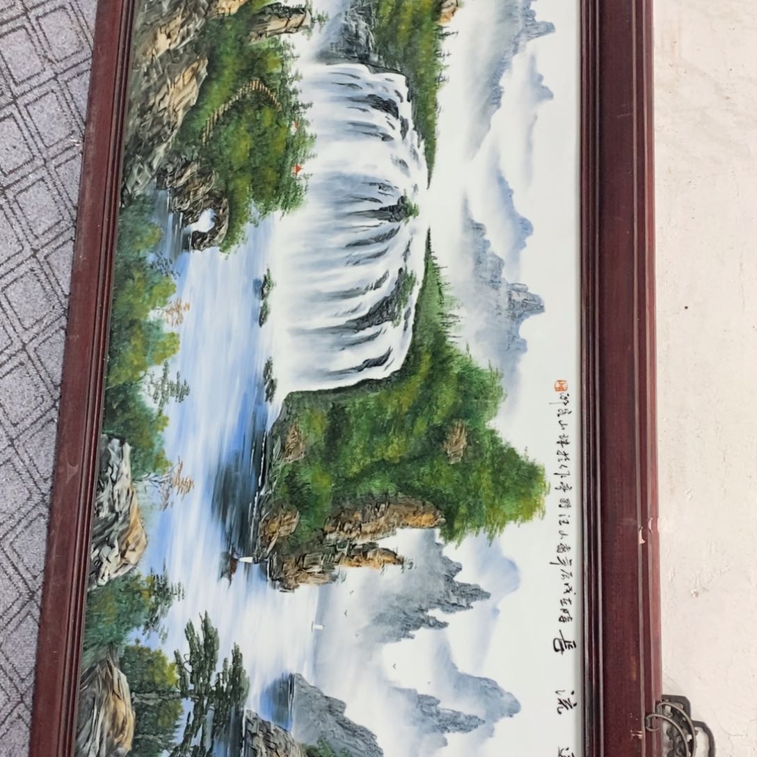 瓷片185*96 景德镇瓷板画柴窑烧制