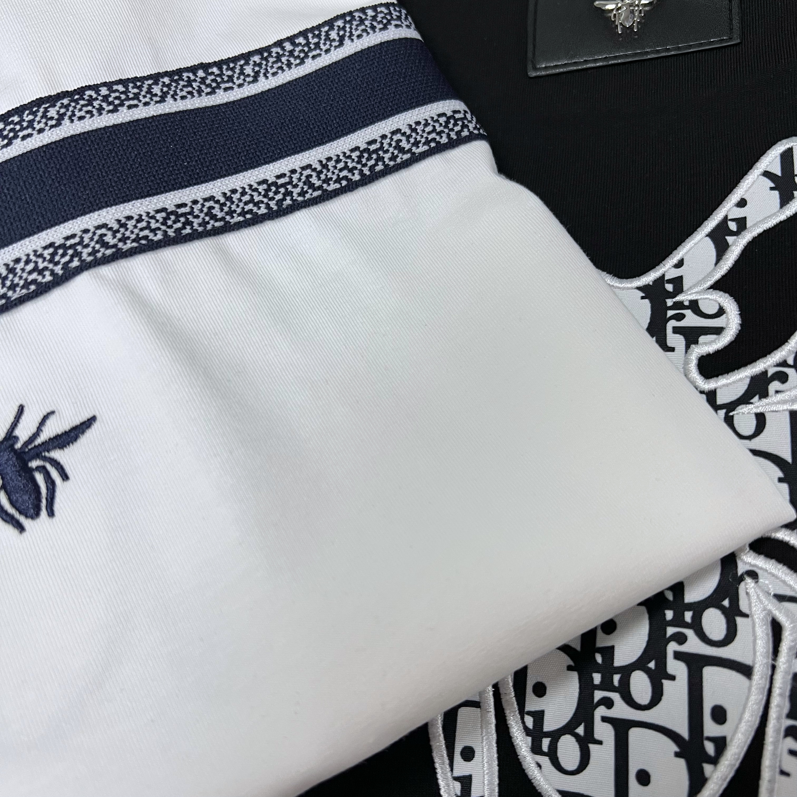 【008-D蜜蜂刺绣】2025春夏新款奢品男女同款重磅情侣时尚休闲T恤