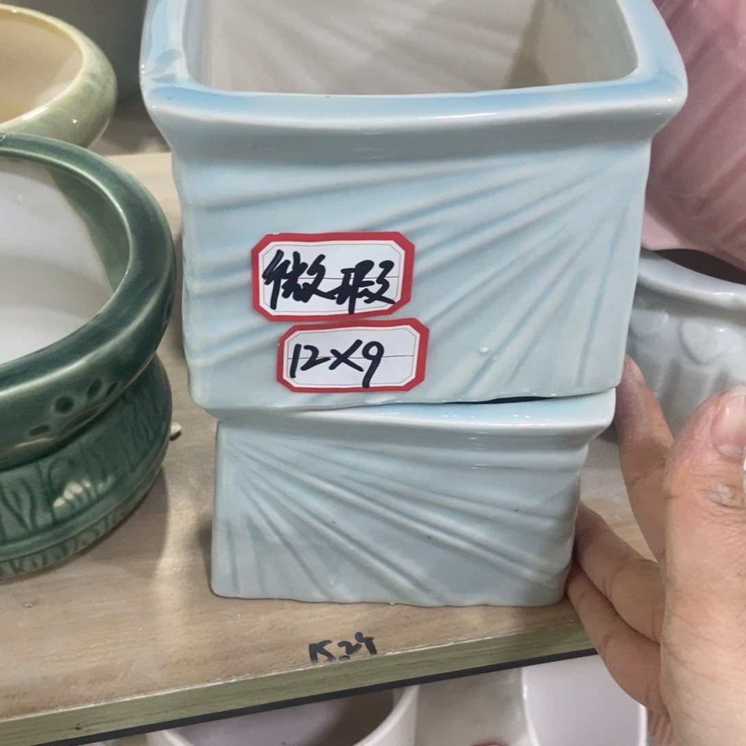 红陶高温陶瓷花盆