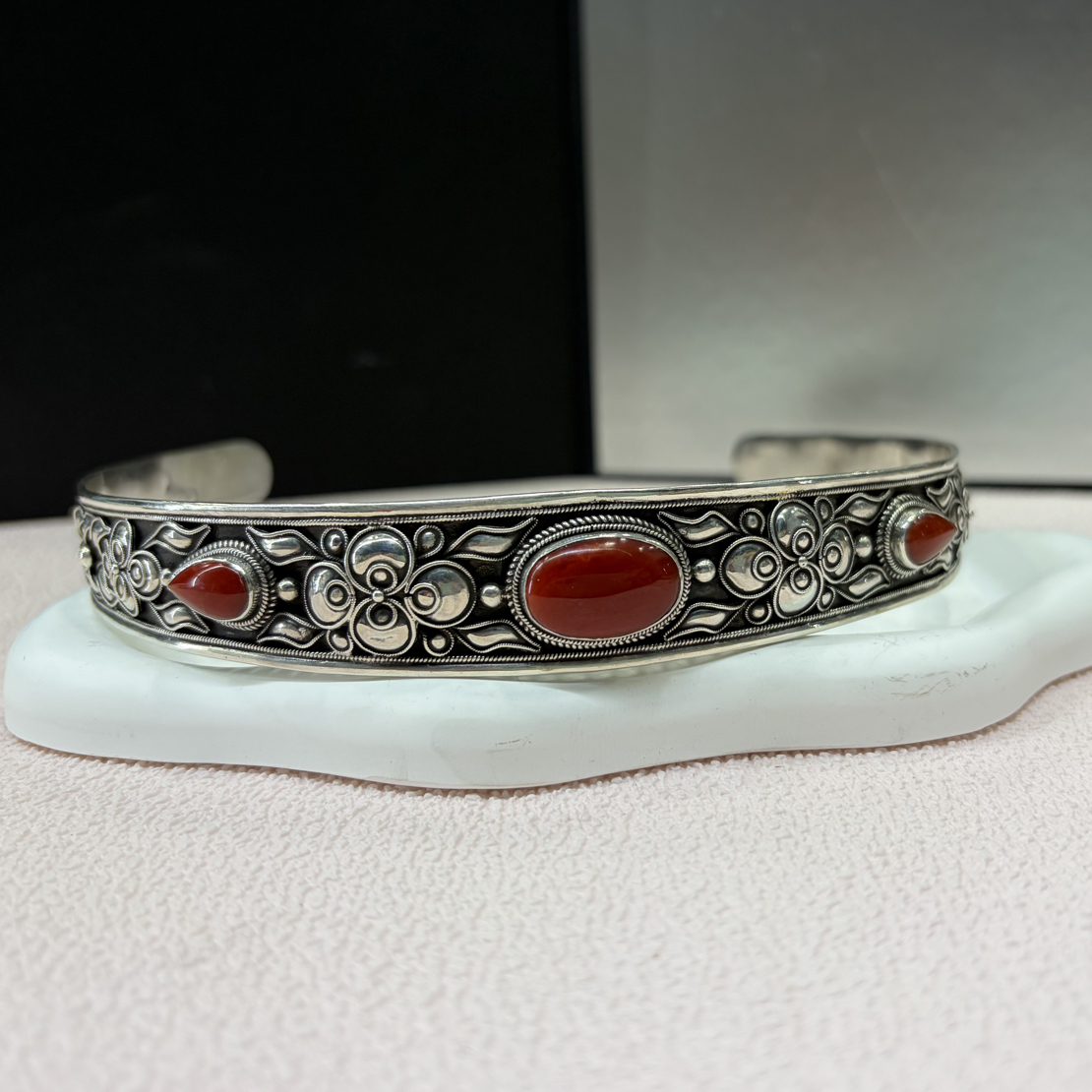 足银羽毛手镯 足银旭日手工发箍6680