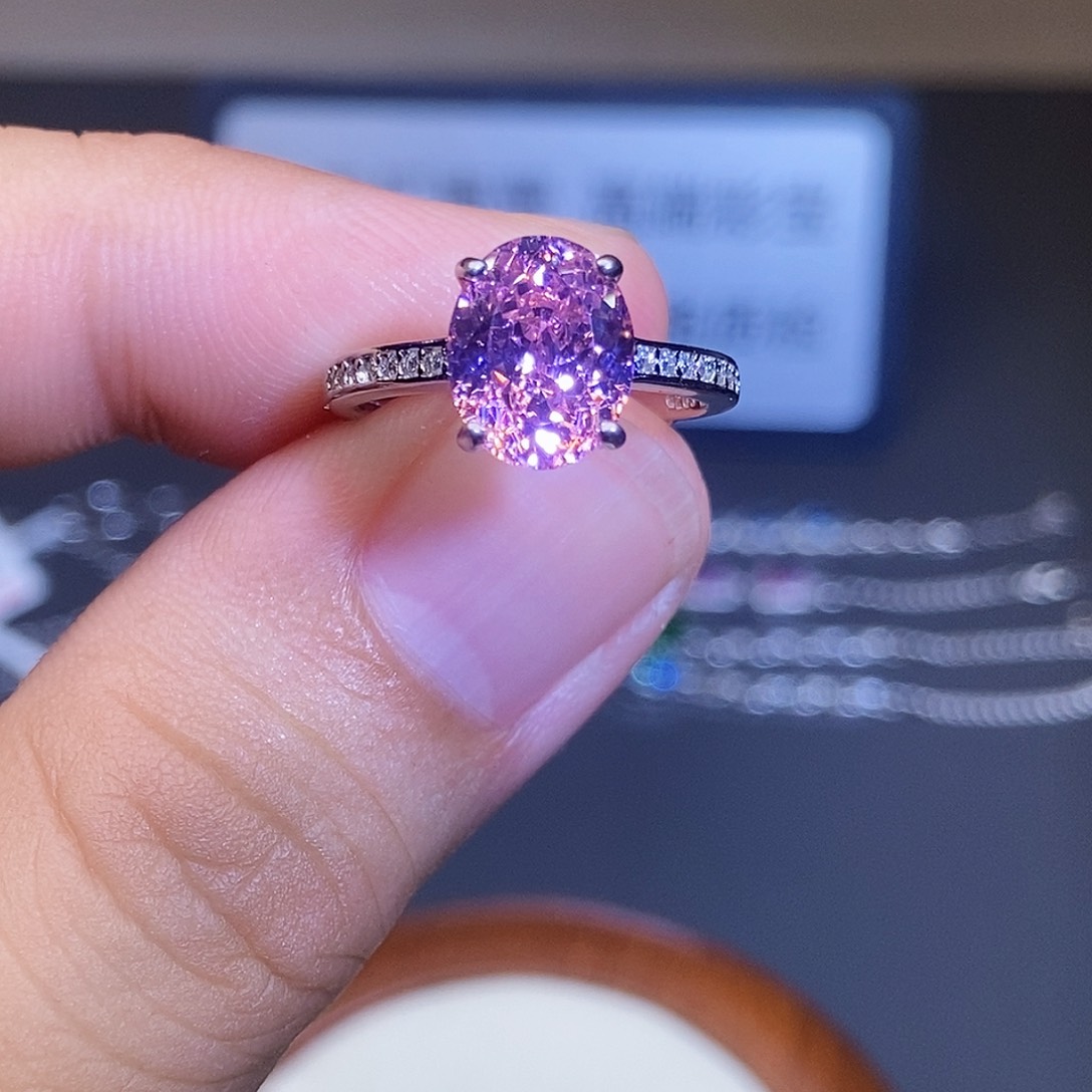 碧玺戒指银S925镶嵌