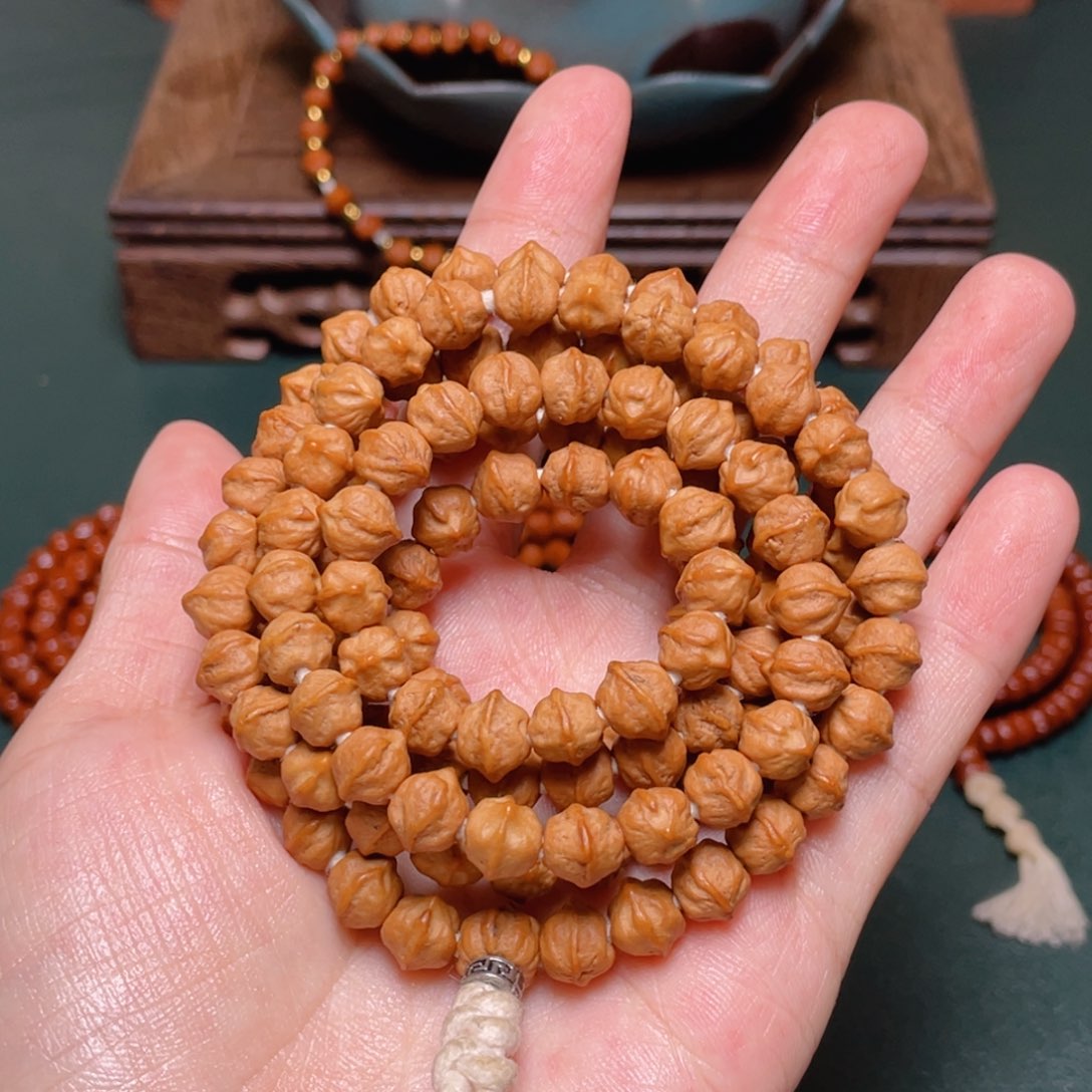 柏香籽/百香籽吊坠白芽横打长串