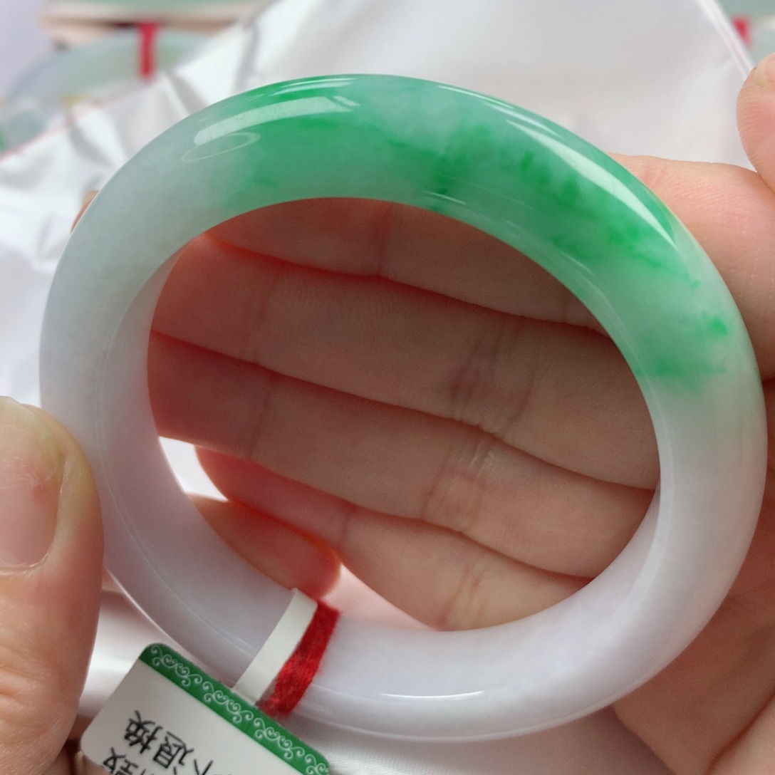 未镶嵌手镯翡翠缅甸天然翡翠55圈