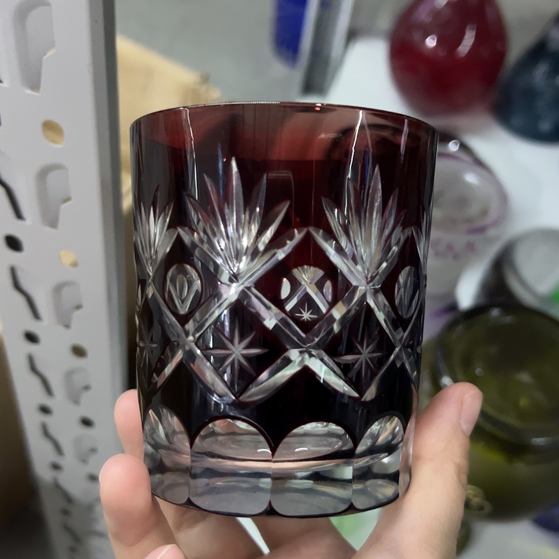 水晶玻璃平底款微瑕一个