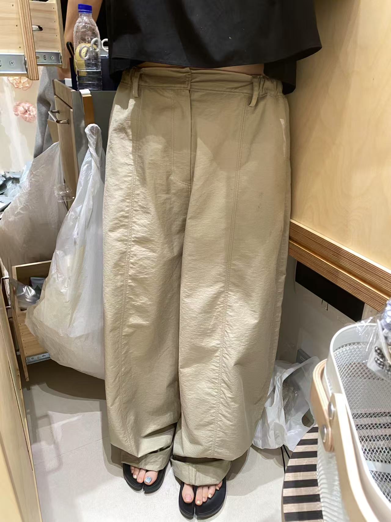 韩国东大门正品女装时尚欧尼同款直筒休闲裤072003（NO退NO换）