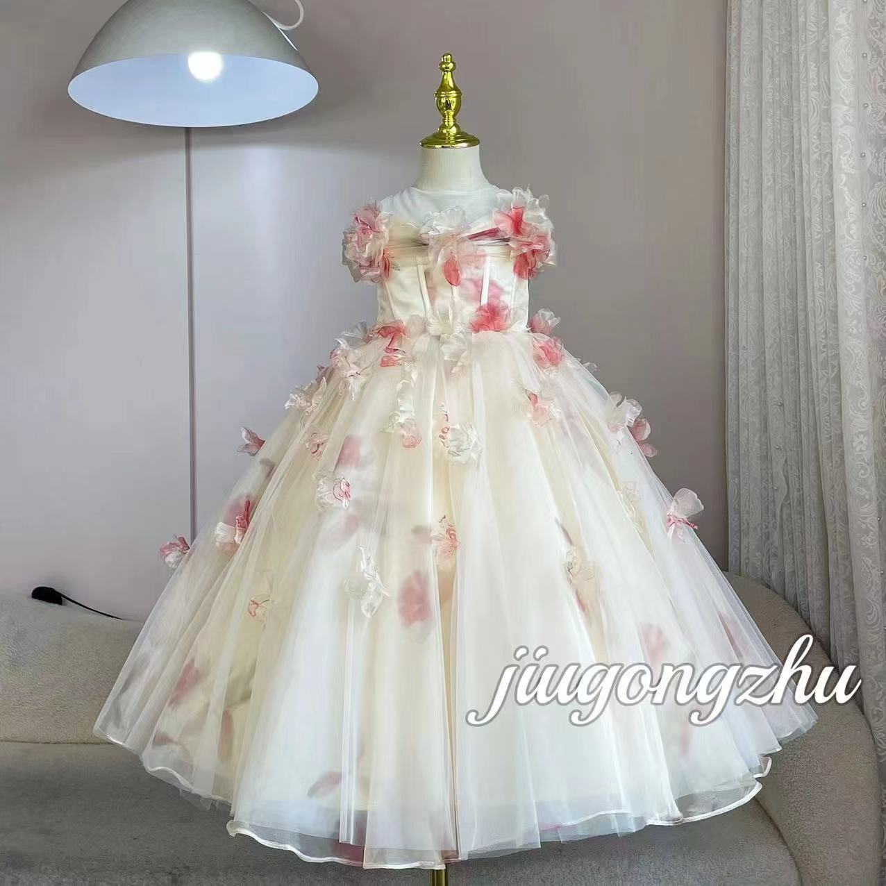 【花海】女童公主裙花童婚礼高端儿童礼服儿童裙钢琴演法式夏季春夏