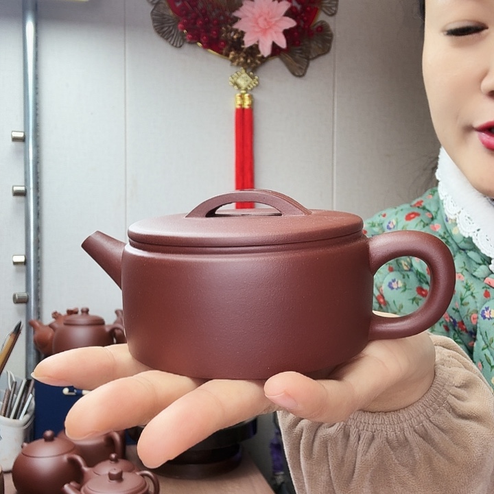 一****茶壶紫砂汉瓦半手微瑕180毫升底槽清