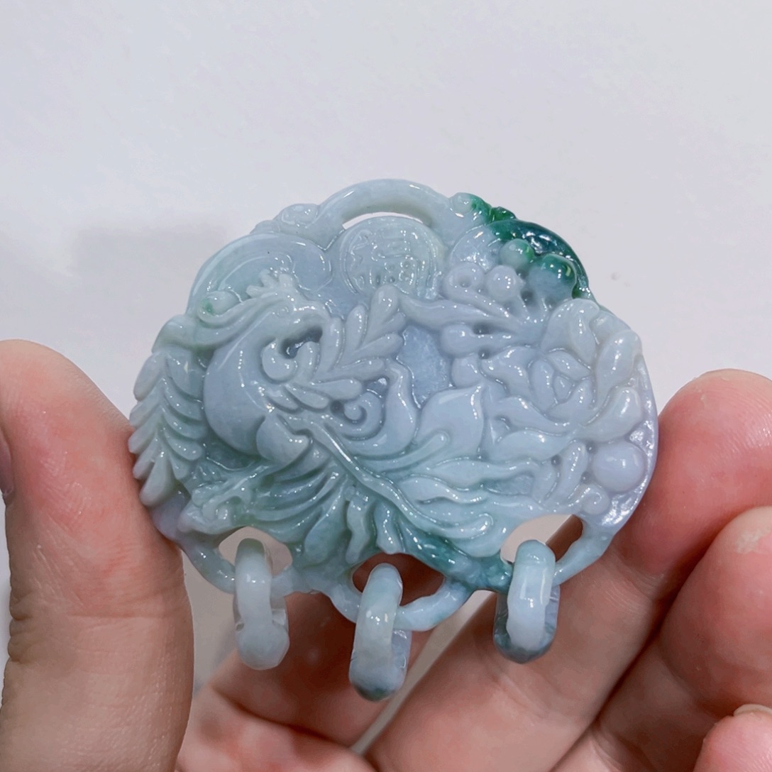 翡翠未镶嵌吊坠(赠链)代编织