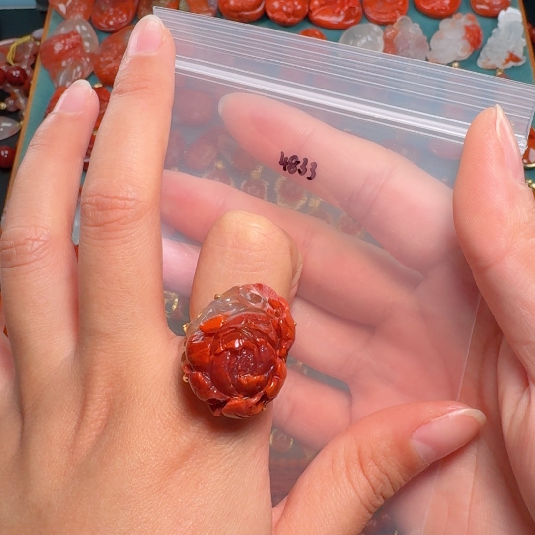 南红玛瑙南红玛瑙银S925镶嵌