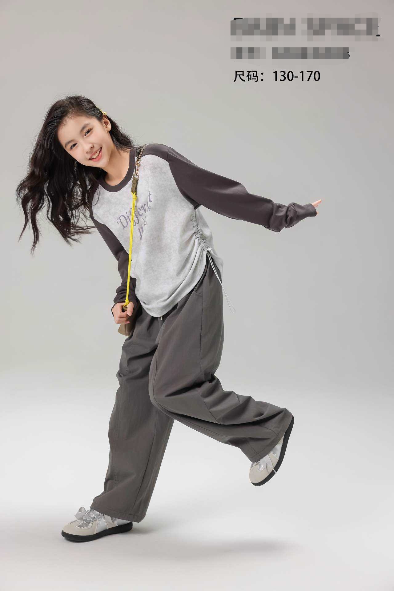秋季 女大童长袖辣妹T 130-170码