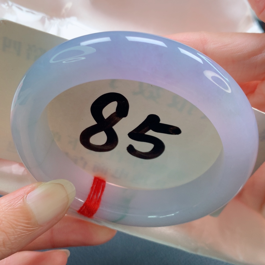 未镶嵌手镯翡翠正圈水润胶细腻不失色浓紫