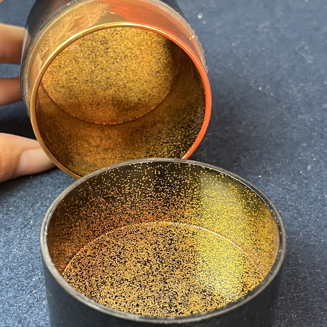 器物之美，实木金莳绘茶枣