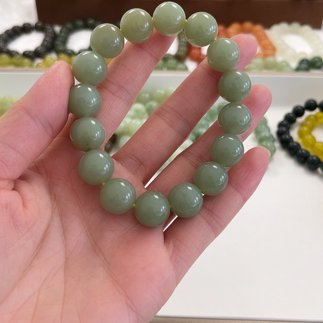 零***蛇纹石玉未镶嵌手串