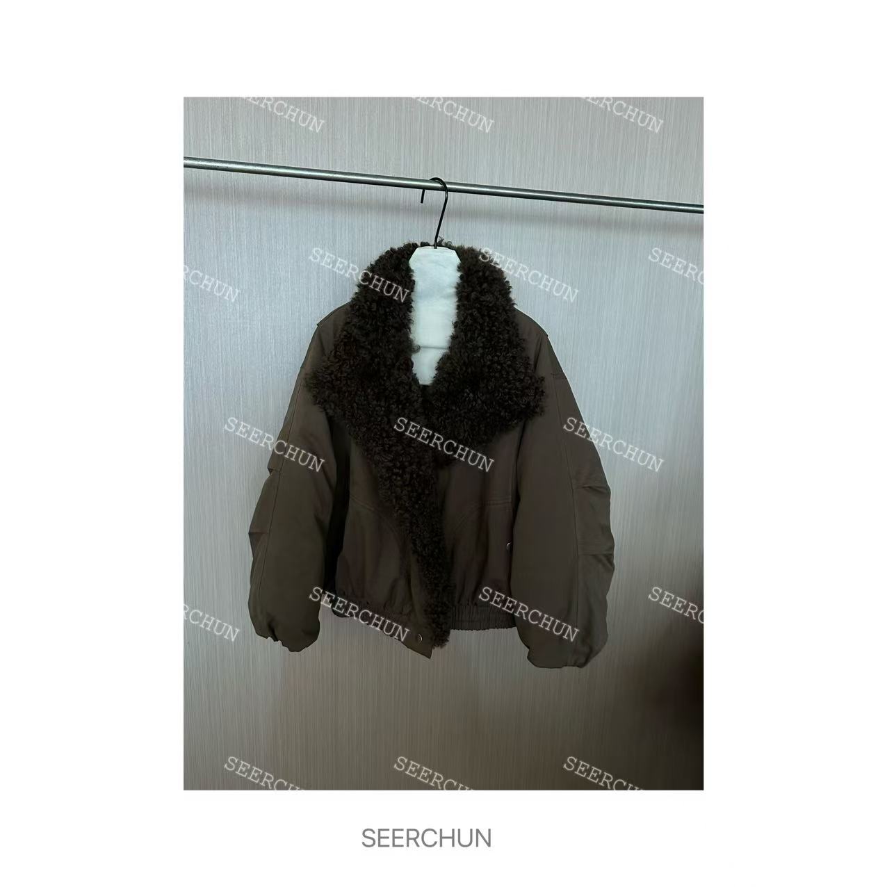 SEER CHUN“摇摆伦巴”真毛羽绒服 20431