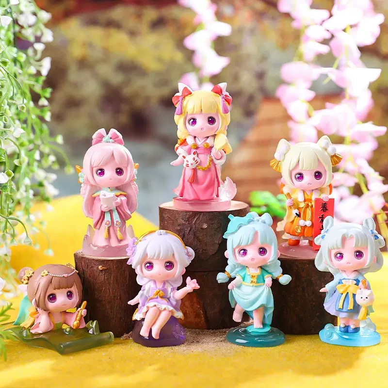 卡通古风时遇春风盲盒家居办公桌面摆件