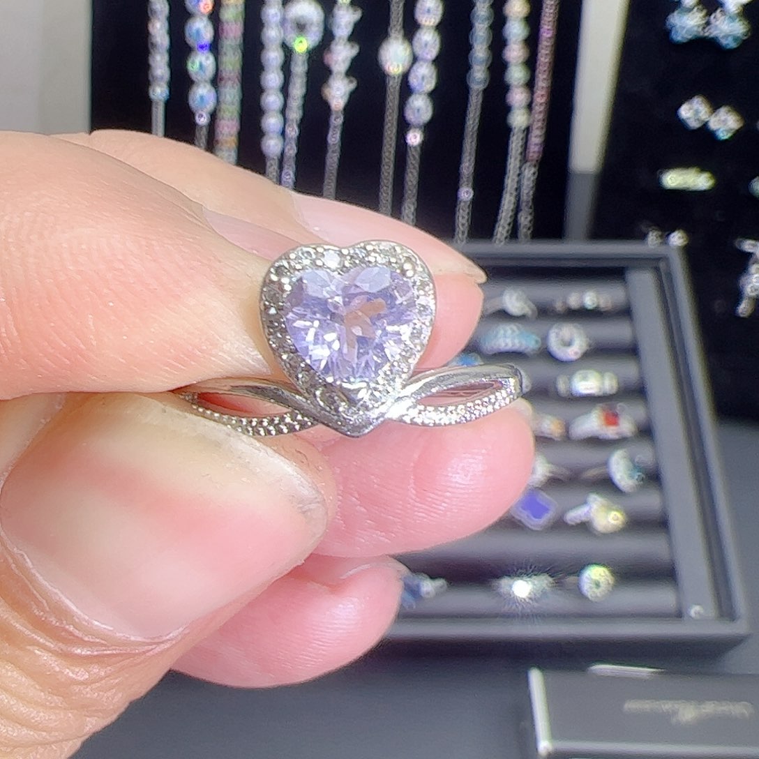 紫晶珠宝半成品银S925镶嵌